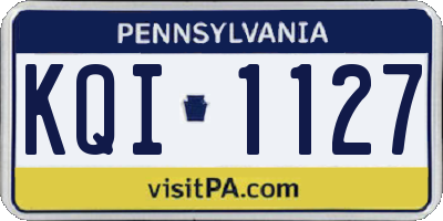 PA license plate KQI1127