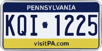PA license plate KQI1225