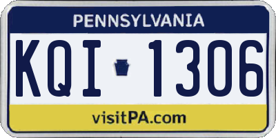 PA license plate KQI1306