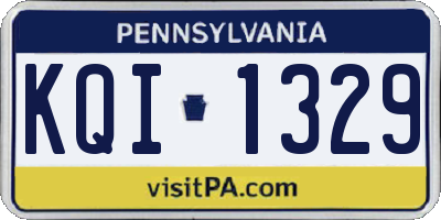 PA license plate KQI1329