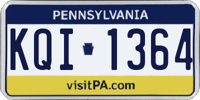 PA license plate KQI1364