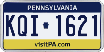 PA license plate KQI1621