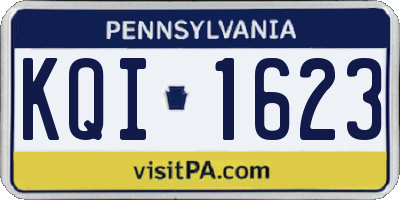 PA license plate KQI1623