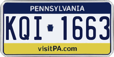 PA license plate KQI1663
