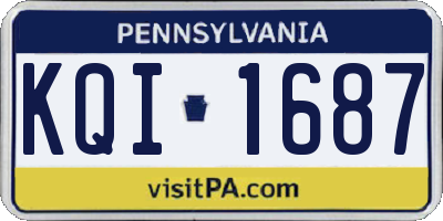 PA license plate KQI1687