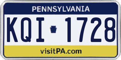 PA license plate KQI1728