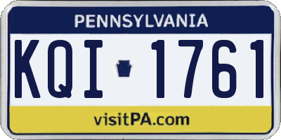 PA license plate KQI1761