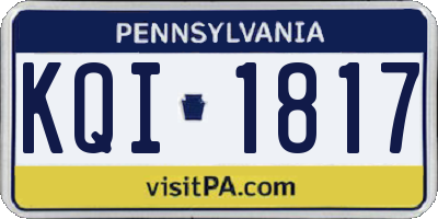 PA license plate KQI1817