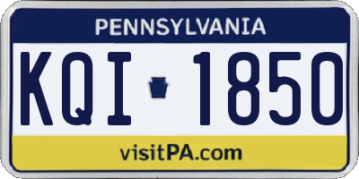 PA license plate KQI1850