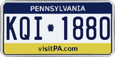 PA license plate KQI1880