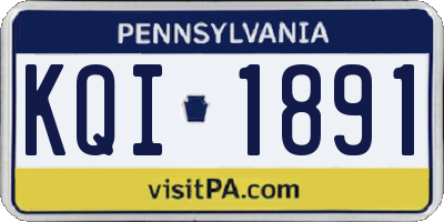 PA license plate KQI1891