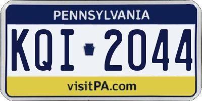 PA license plate KQI2044