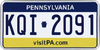 PA license plate KQI2091