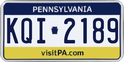 PA license plate KQI2189