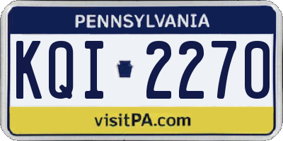 PA license plate KQI2270
