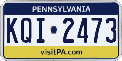 PA license plate KQI2473