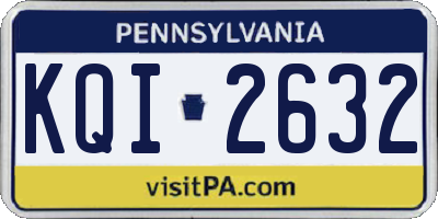 PA license plate KQI2632