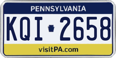 PA license plate KQI2658
