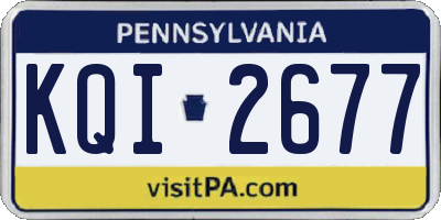 PA license plate KQI2677