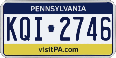 PA license plate KQI2746