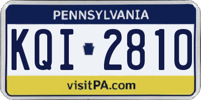 PA license plate KQI2810