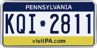 PA license plate KQI2811