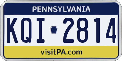 PA license plate KQI2814