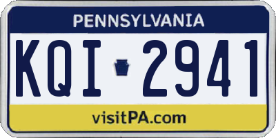PA license plate KQI2941