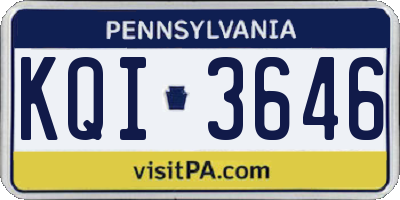 PA license plate KQI3646