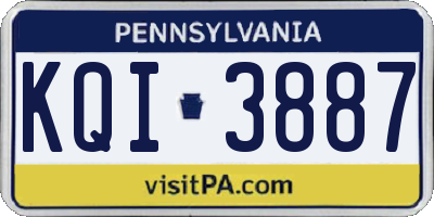 PA license plate KQI3887