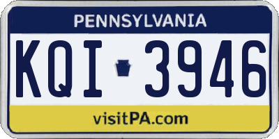 PA license plate KQI3946