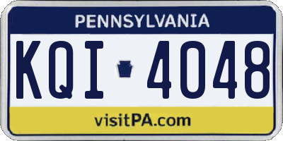 PA license plate KQI4048