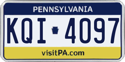 PA license plate KQI4097