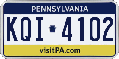 PA license plate KQI4102