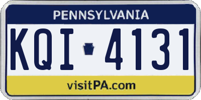 PA license plate KQI4131