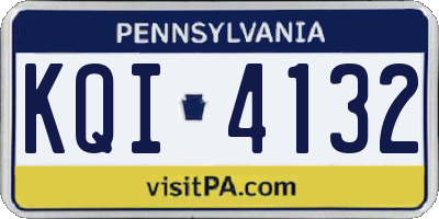 PA license plate KQI4132