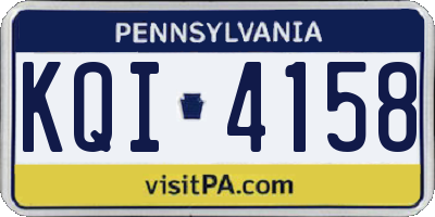 PA license plate KQI4158