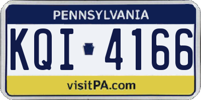 PA license plate KQI4166