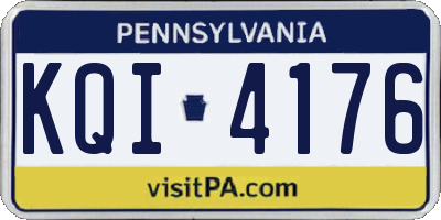 PA license plate KQI4176