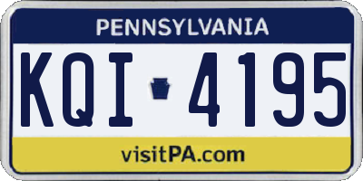 PA license plate KQI4195