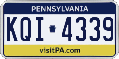 PA license plate KQI4339