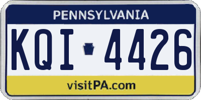 PA license plate KQI4426