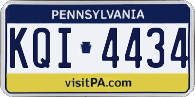 PA license plate KQI4434
