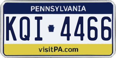 PA license plate KQI4466