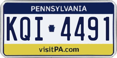 PA license plate KQI4491