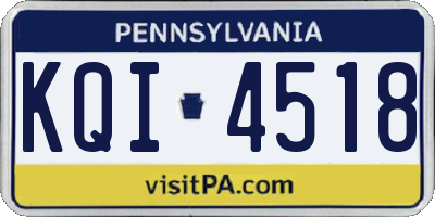 PA license plate KQI4518