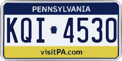 PA license plate KQI4530