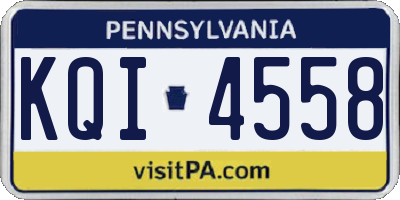 PA license plate KQI4558