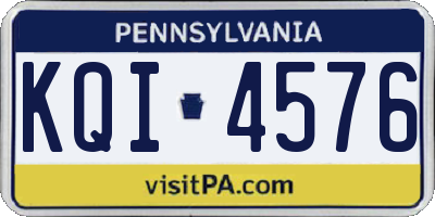 PA license plate KQI4576
