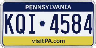 PA license plate KQI4584